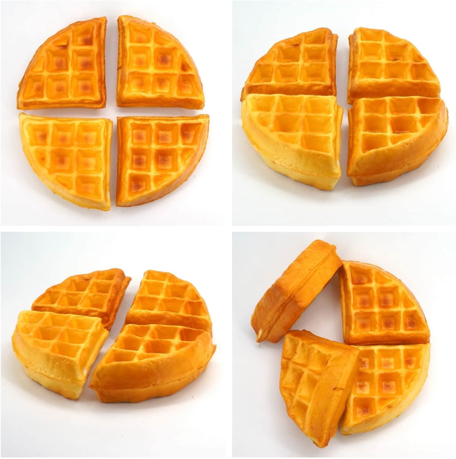 GiftYou 4-Pack Fake Slice Waffle Cake Decor