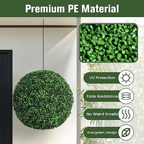 Goplus 2PCS 19 Inch Artificial Topiary Ball Set