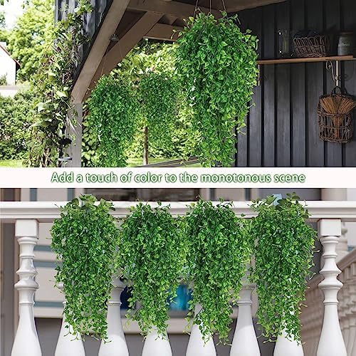 4pcs Artificial Hanging Plants 33-in Faux Ivy Vine Greenery