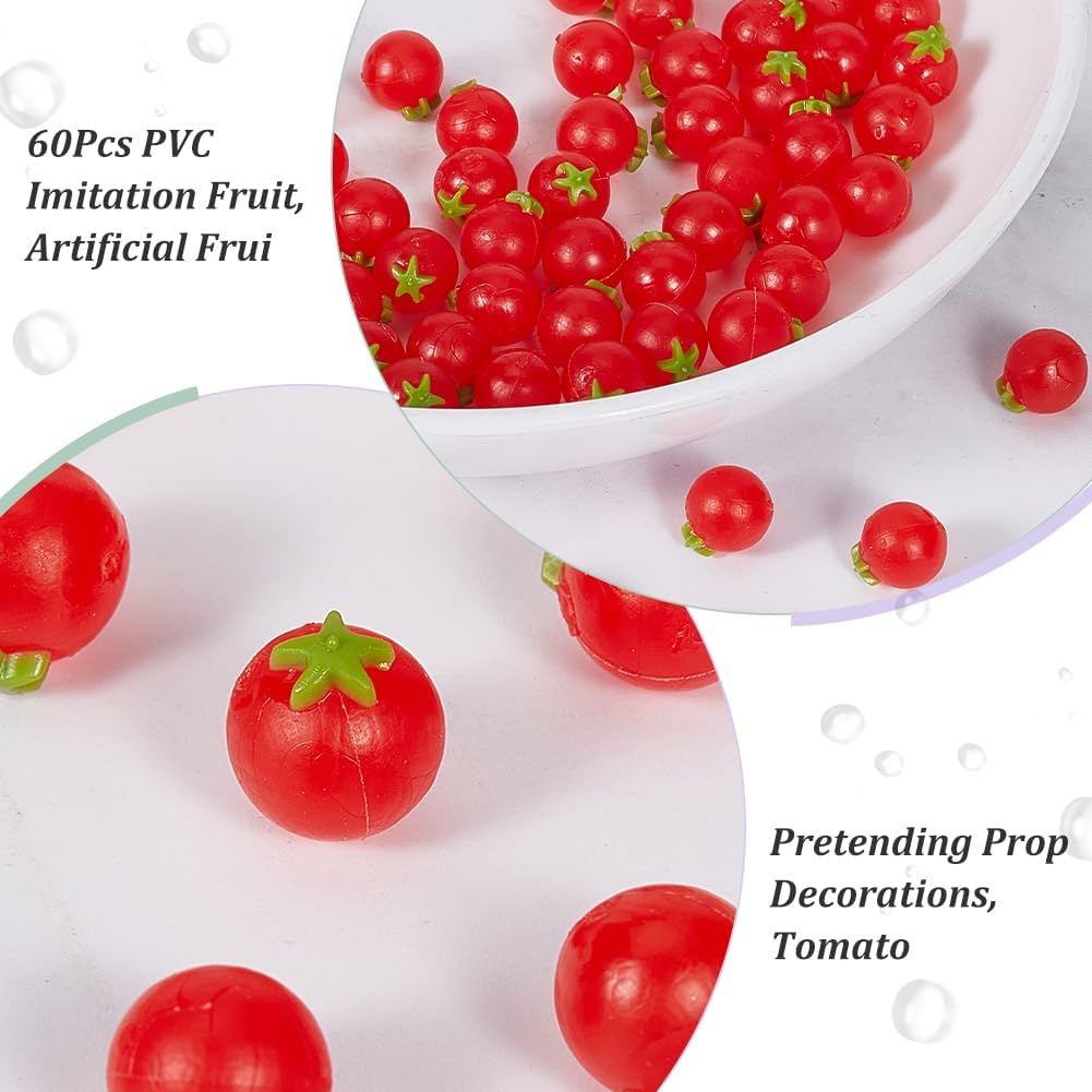 OLYCRAFT 60Pcs Mini Artificial Tomato Decor