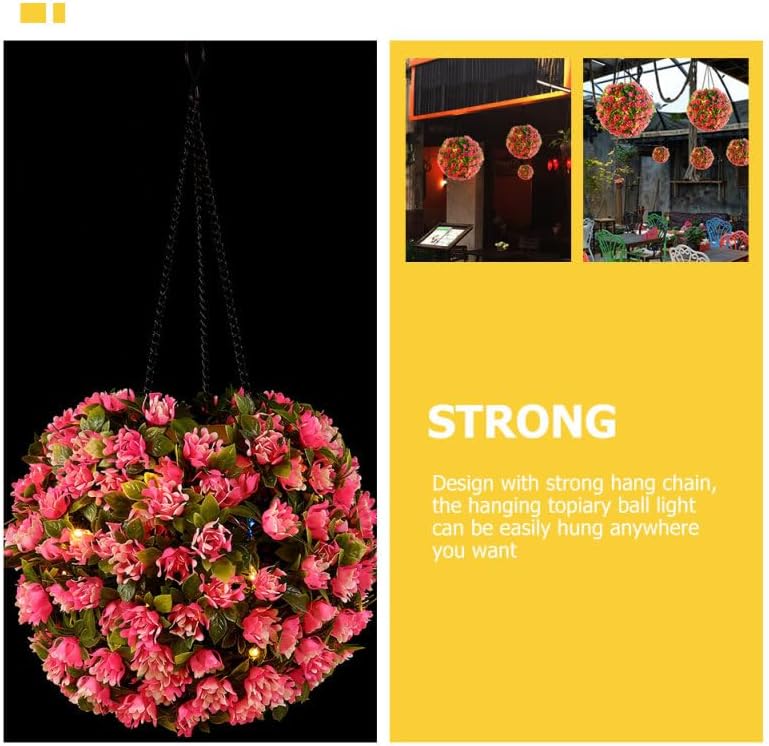 DOITOOL Hanging LED Solar Topiary Ball