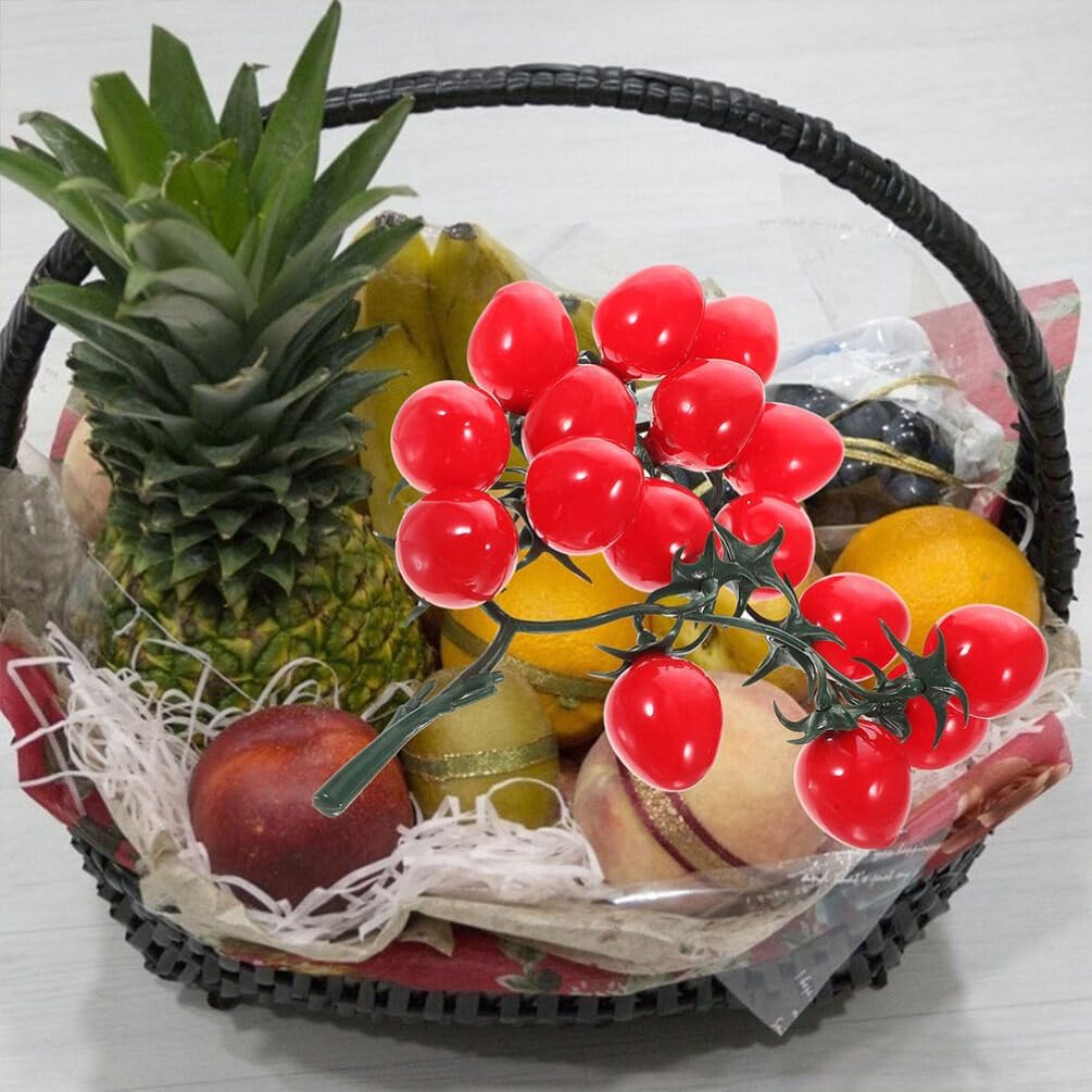 Alipis Artificial Red Cherry Tomatoes Decor Props