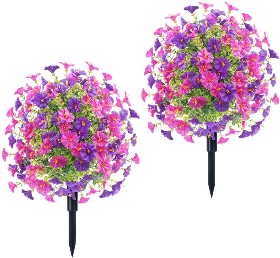 JOYWU Artificial Rose Boxwood Topiary Ball Set