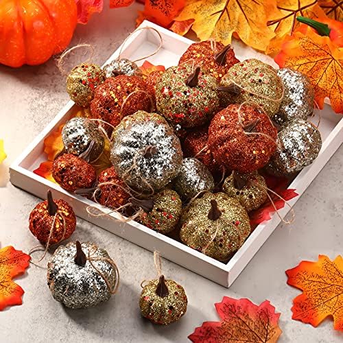 Syhood 24 Pcs Fall Thanksgiving Pumpkin Decorations