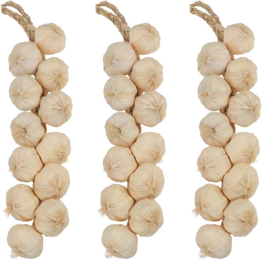 Hemoton 3pc Garlic Hanging Garland Photo Props