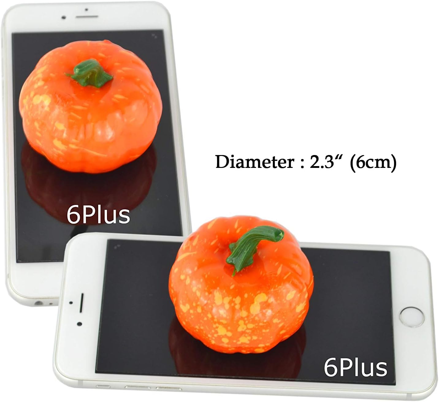 Jedfore Lifelike Mini Pumpkins Fake Fruit Set of 16 Orange