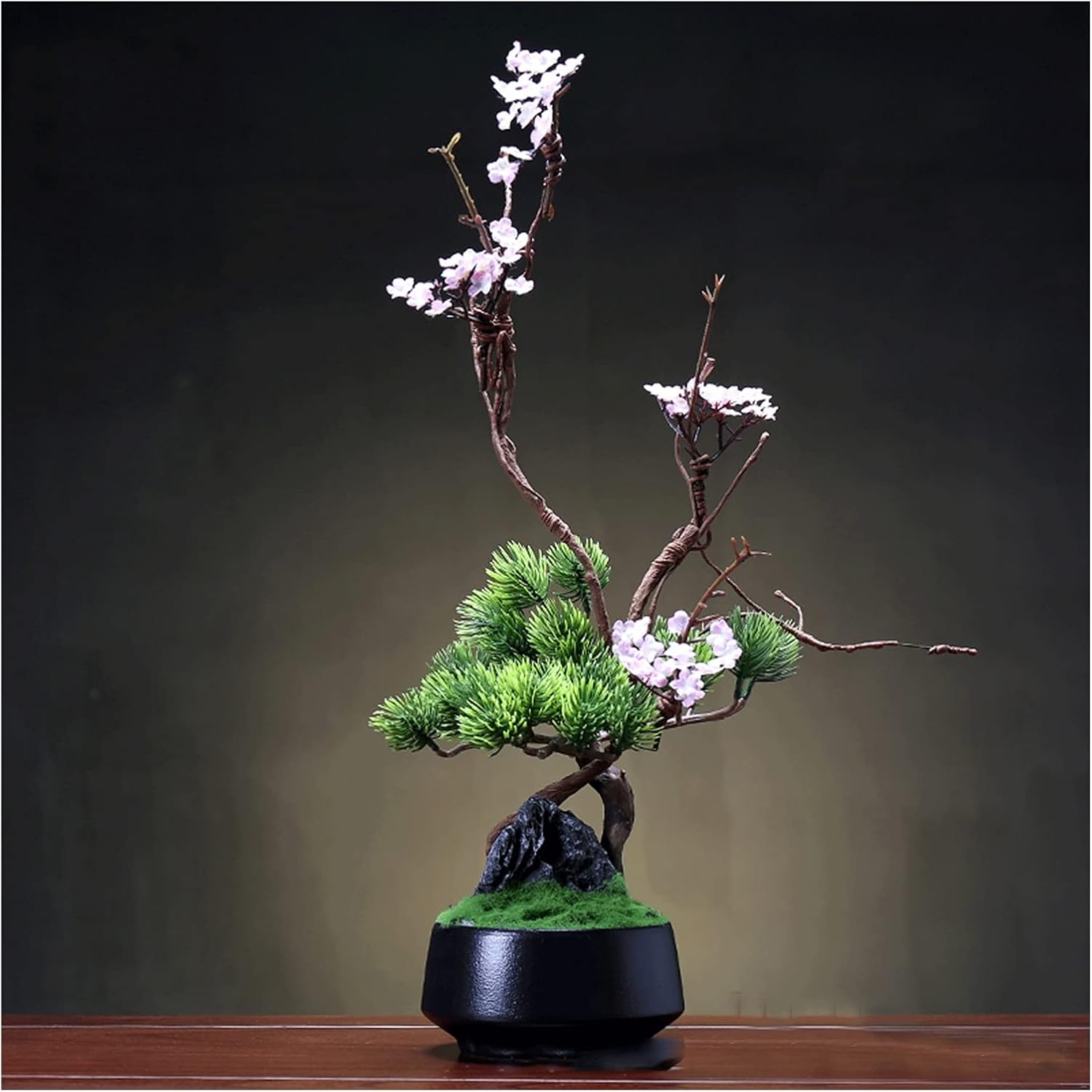 Artificial Pine Bonsai Tree 18 Inches Potted