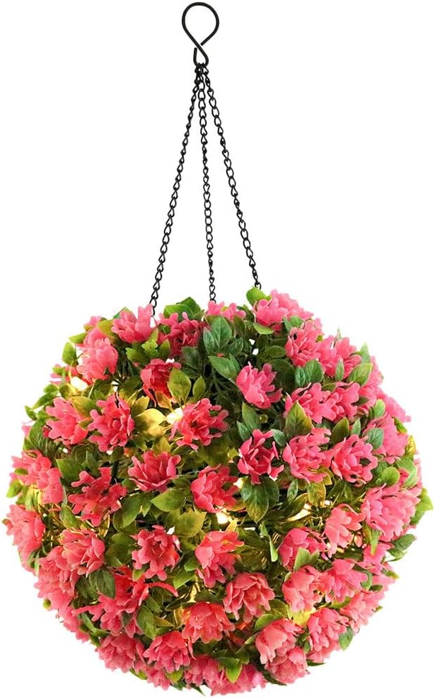 DOITOOL Hanging LED Solar Topiary Ball