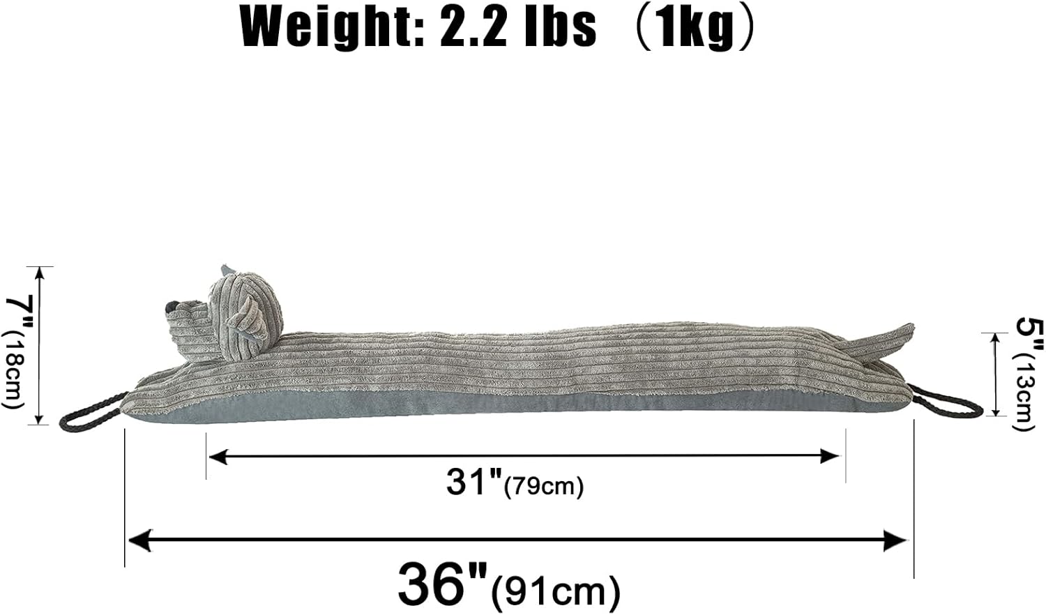 Marwood 36 Inch Grey Dog Draft Stopper