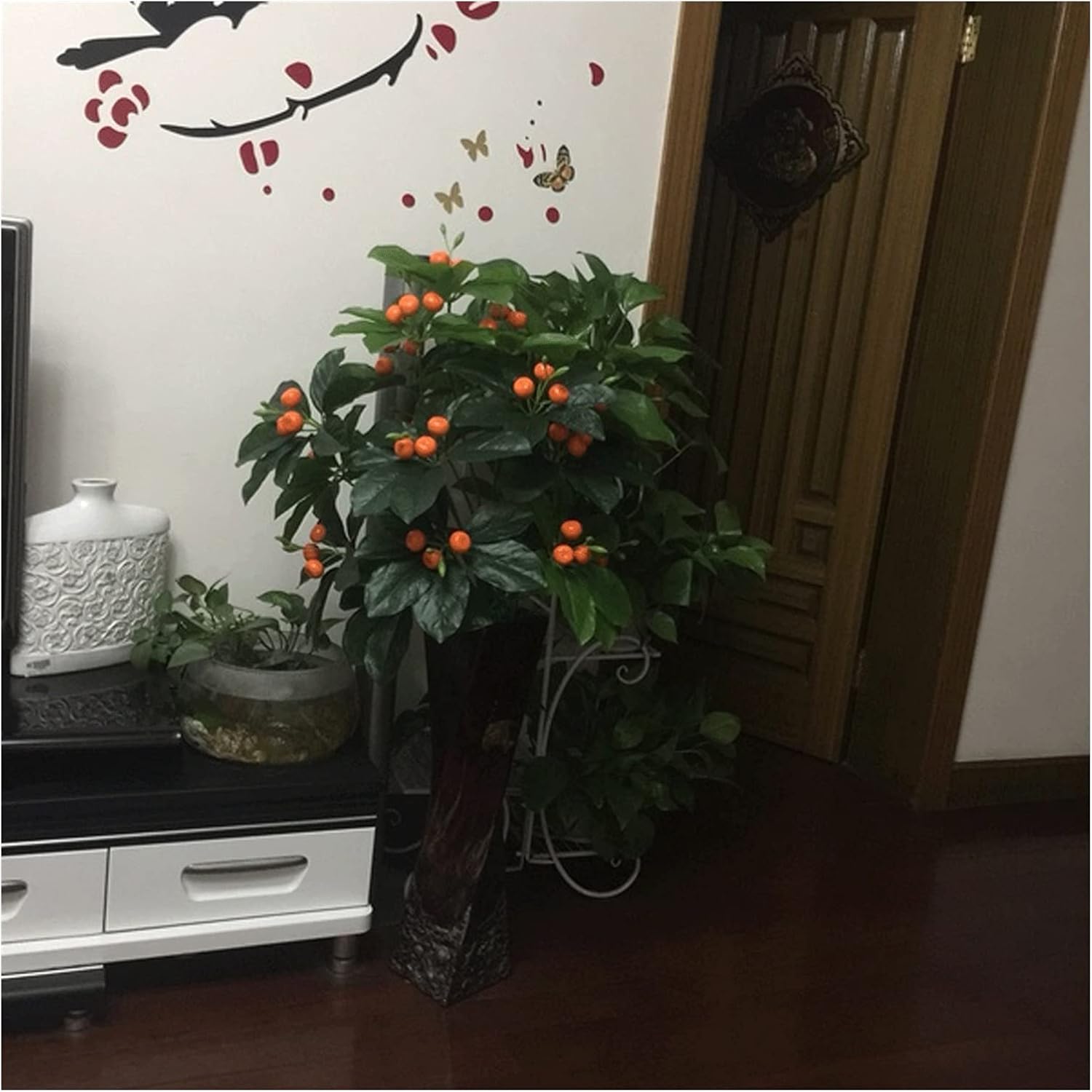 Artificial Kumquat Bonsai Tree 27 Inch Fake Potted Plant