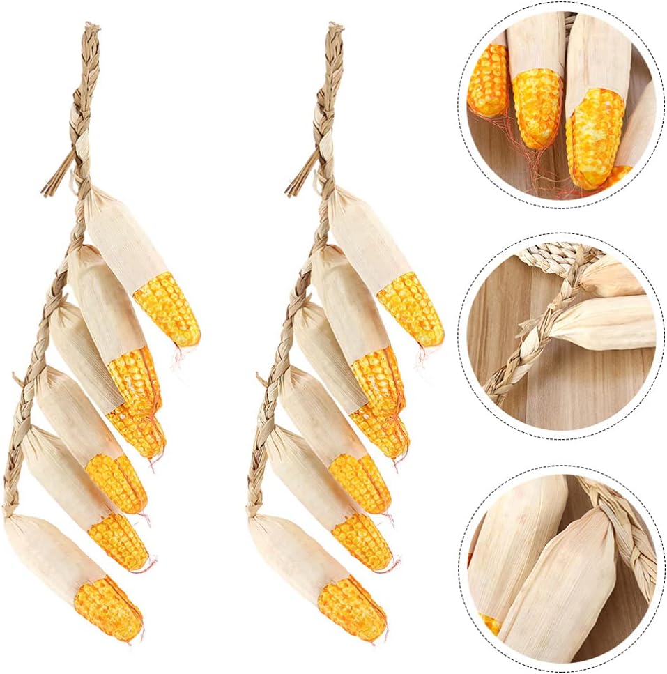 2Pcs Artificial Corn String for Fall Decoration
