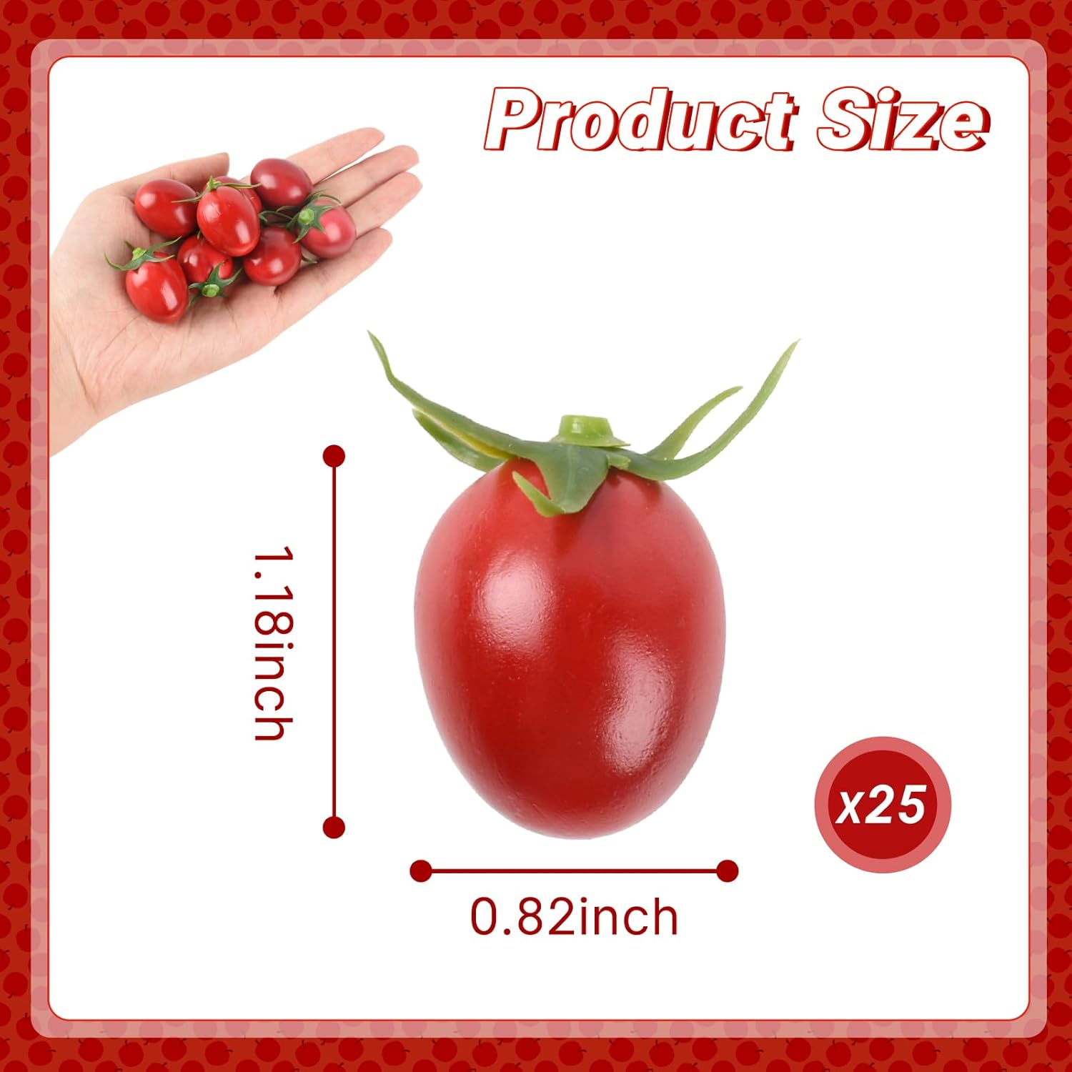 Luckforest Artificial Cherry Tomatoes 25 Pcs Decoration