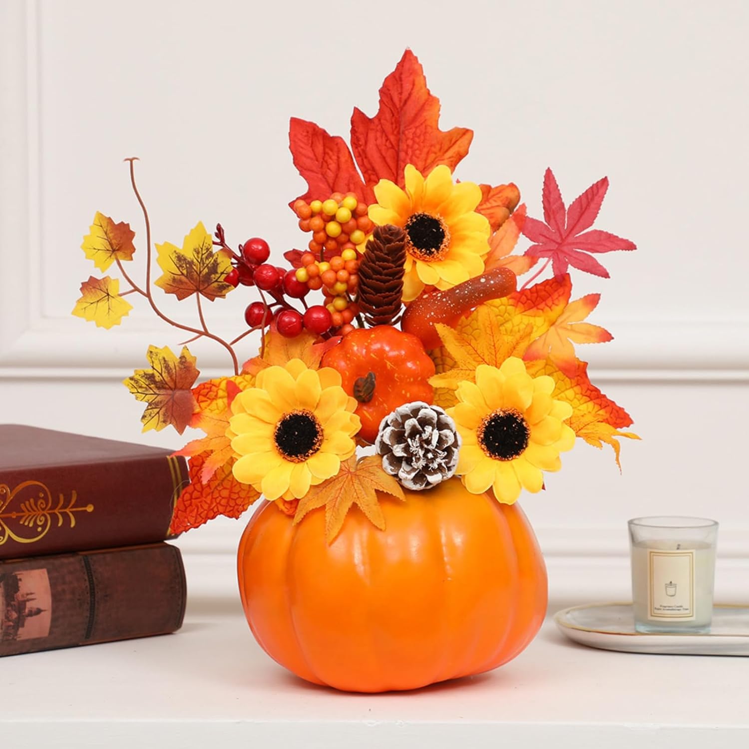 Ochine 12 Inch Artificial Pumpkin Fall Decor