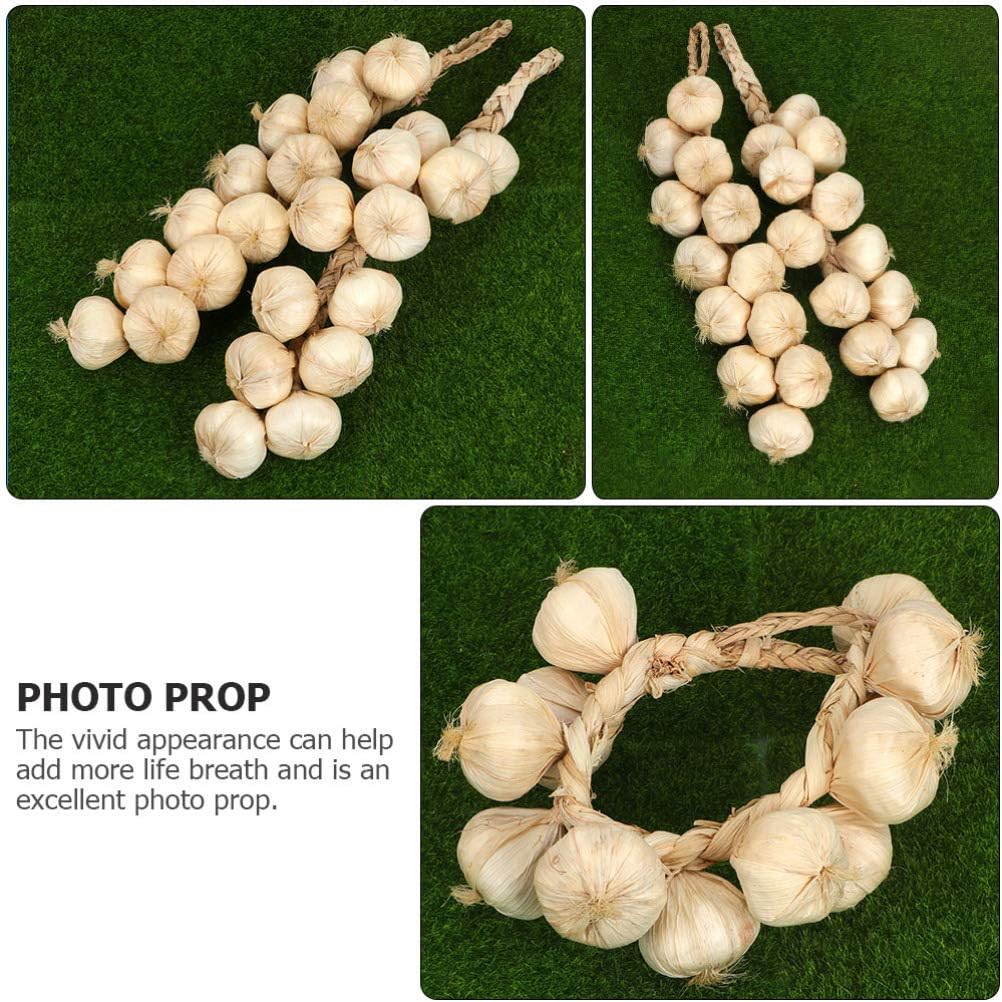 Hemoton 3pc Garlic Hanging Garland Photo Props