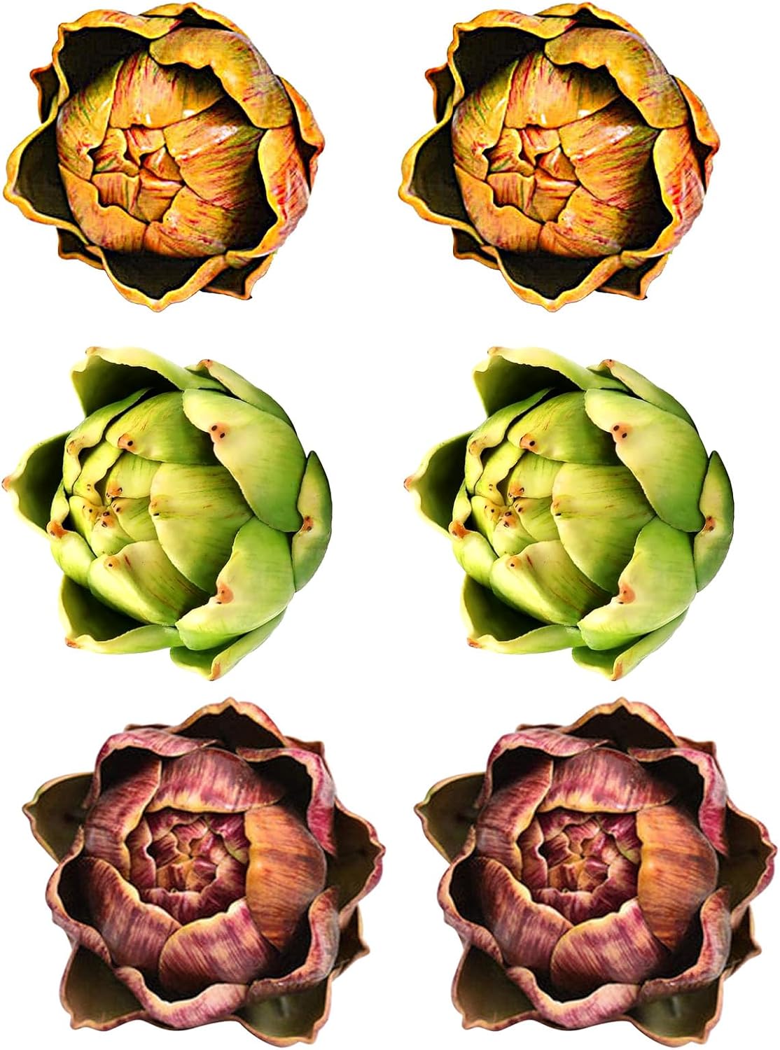 DKALIO Fake Artificial Artichoke Decoration Large 6 PCS