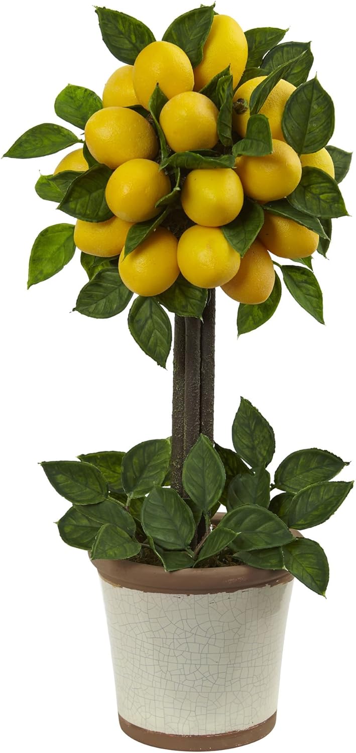 Nearly Natural Lemon Ball Topiary Arrangement 195x85x875