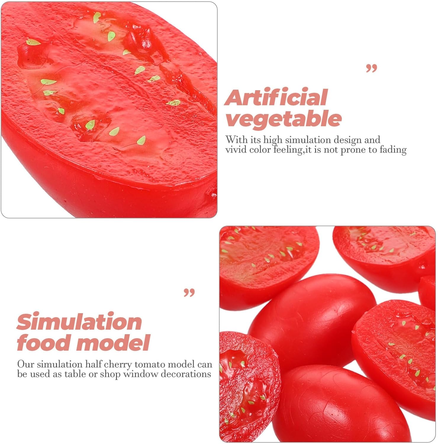 TOYANDONA 10PCS Lifelike Cherry Tomato Artificial Decor Models
