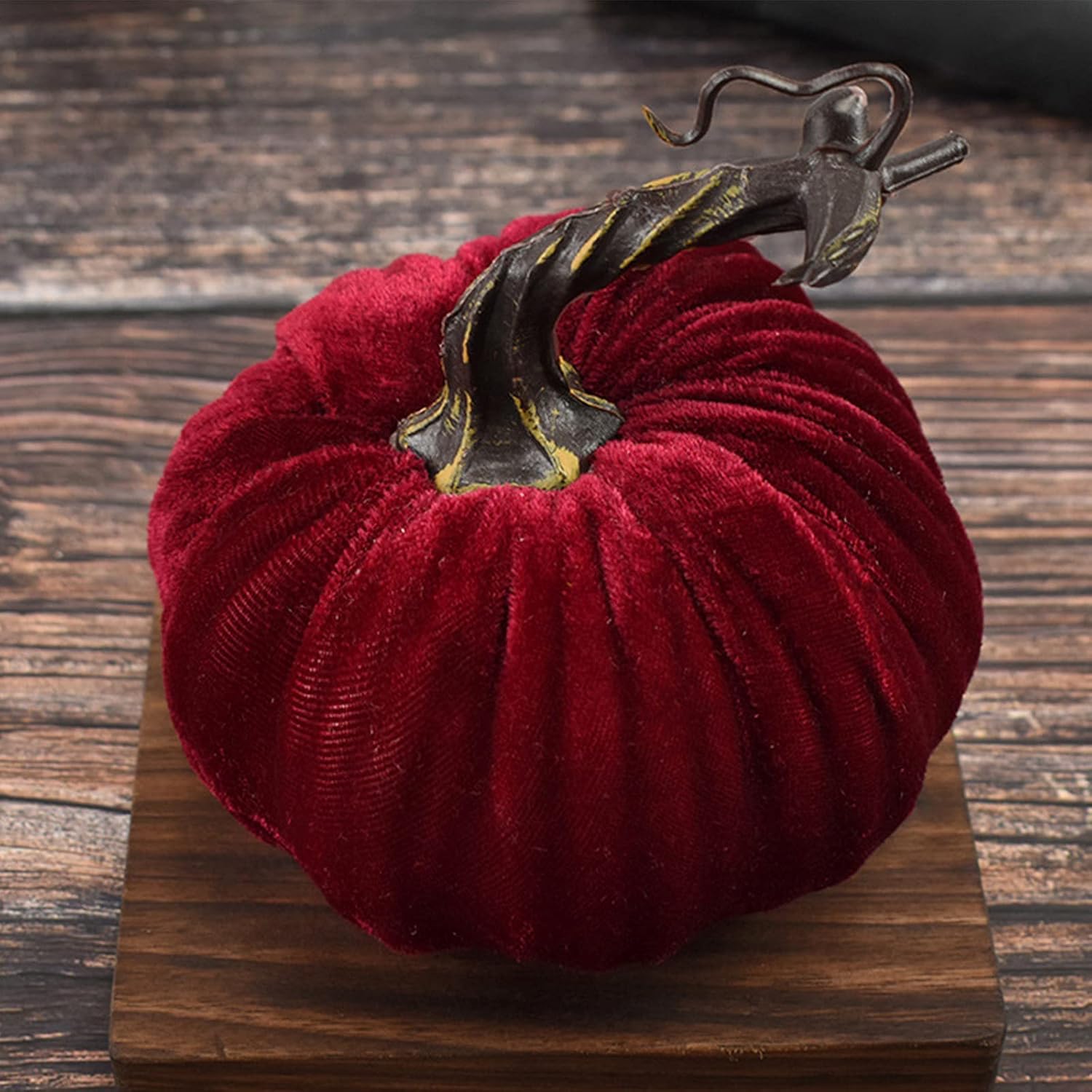 Thanksgiving Decorations Artificial Velvet Pumpkins