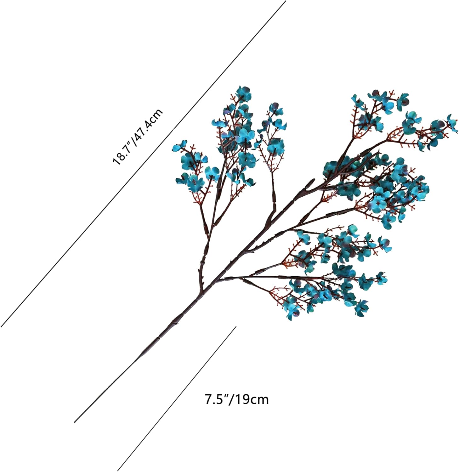 Mandys Teal Artificial Babys Breath Flowers 6 Bundles