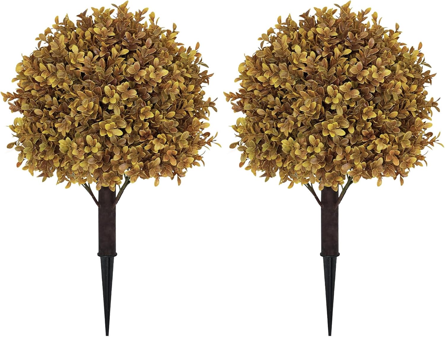 24 Artificial Boxwood Topiary Set of 2 with Stake