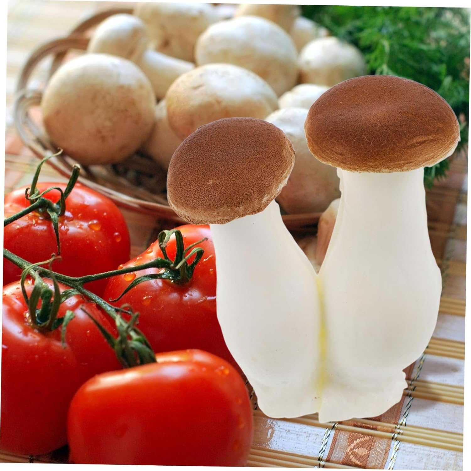 Realistic Fake Mushroom Model for Kitchen Decor