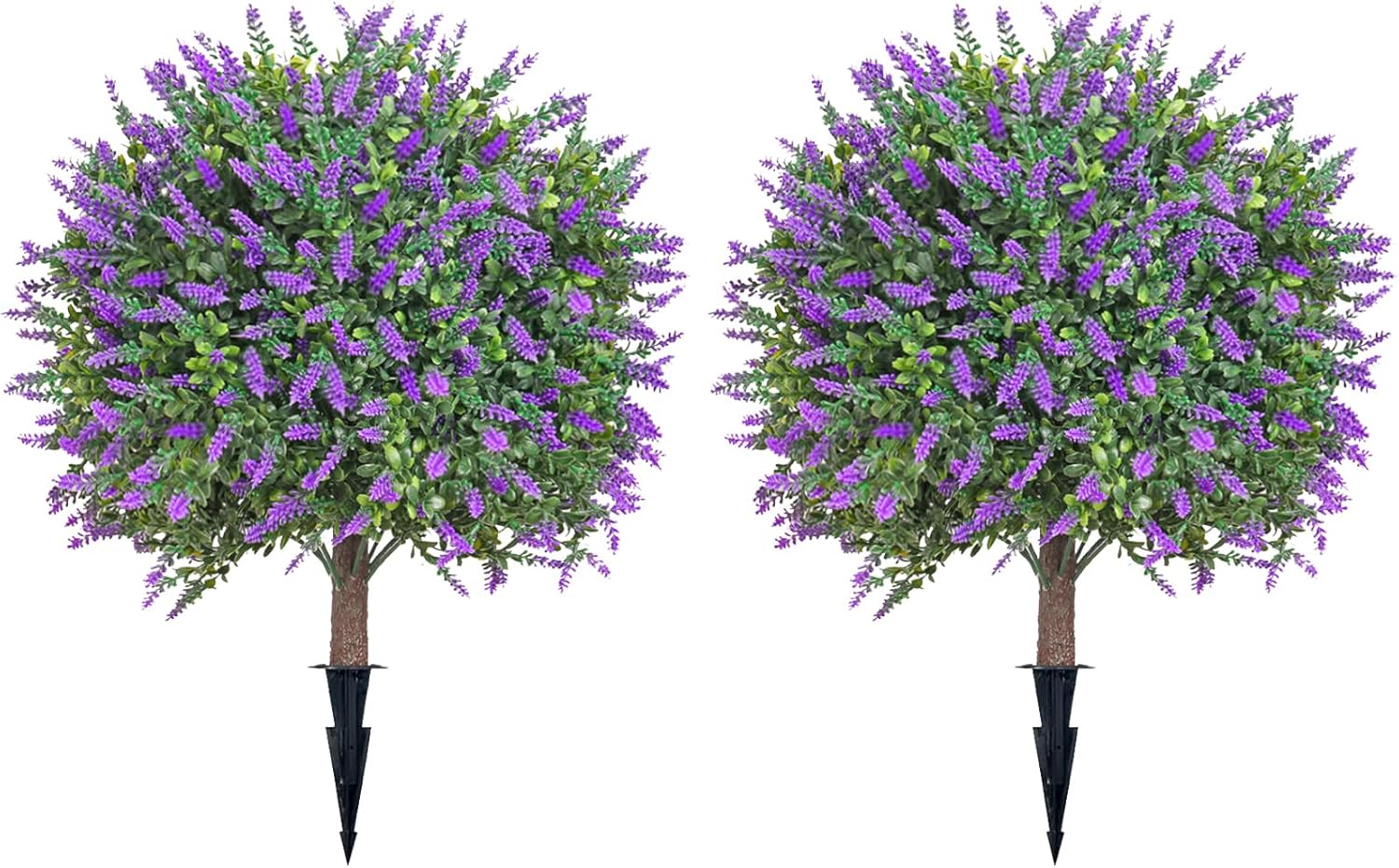 Artificial Lavender Topiary Tree - 236 Inch UV Resistant Fake Plant Purple