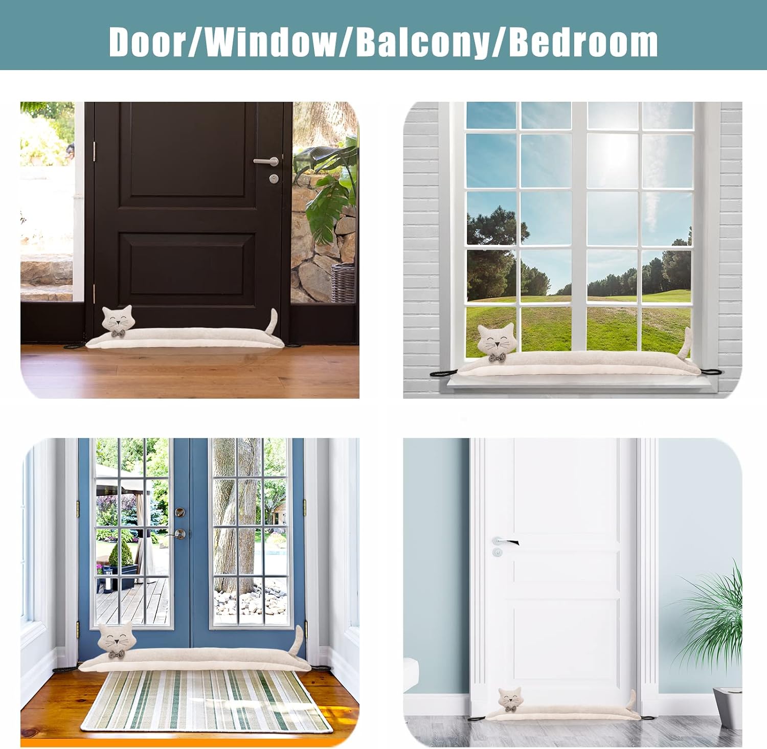 Marwood Decorative Door Draft Stopper with Hanging Loops