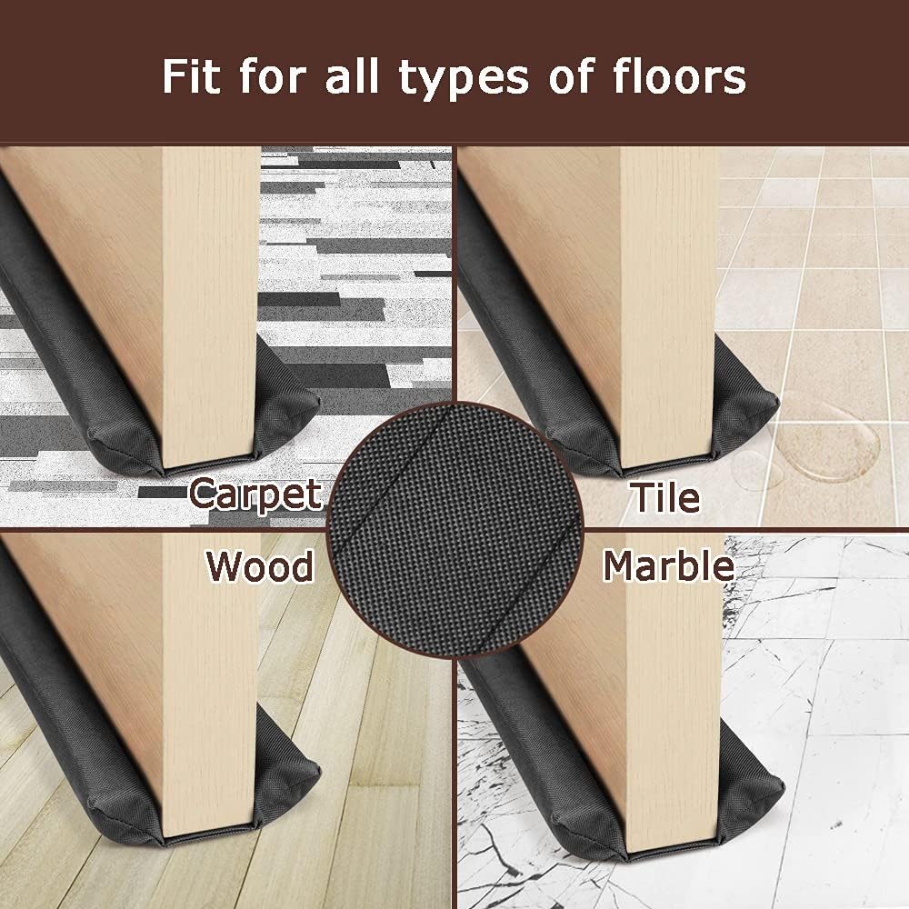 Waterproof Twin Door Draft Stopper Adjustable 30 to 36