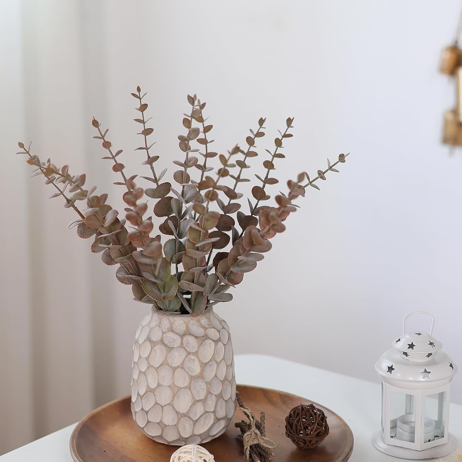 110 Pcs 5 Kinds Mixed Artificial Eucalyptus Stems and Faux Berries