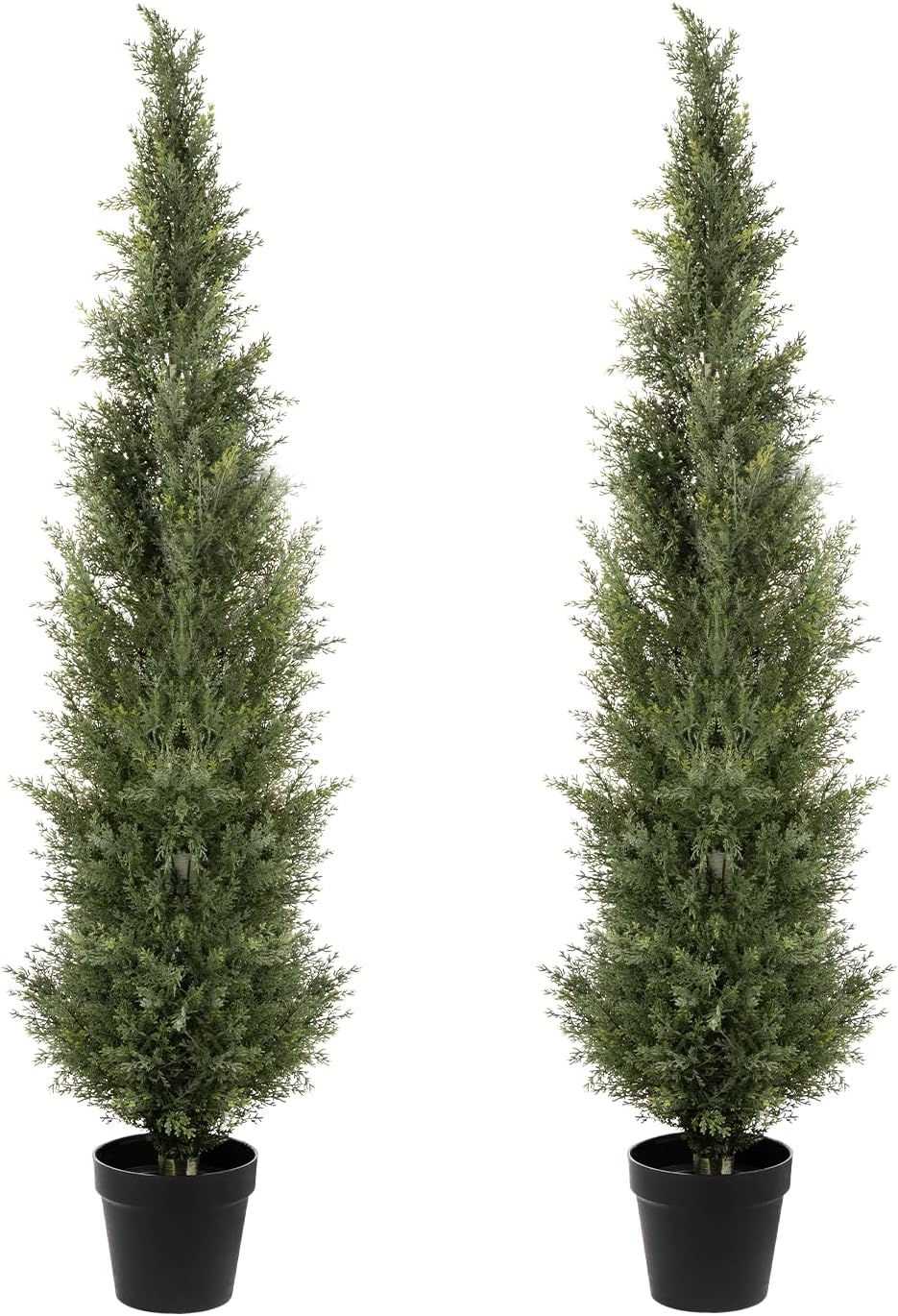 2Pack 5FT Artificial Cedar Topiary Trees