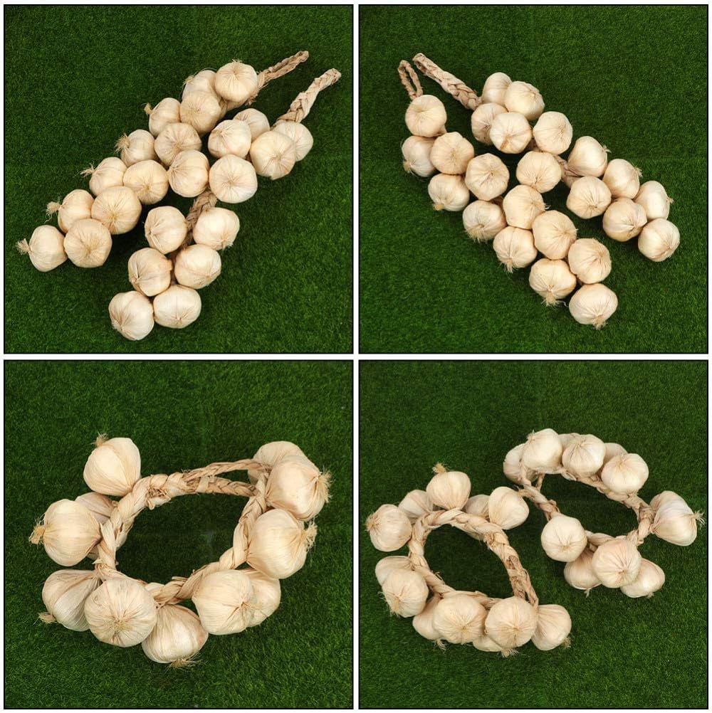 Hemoton 3pc Garlic Hanging Garland Photo Props