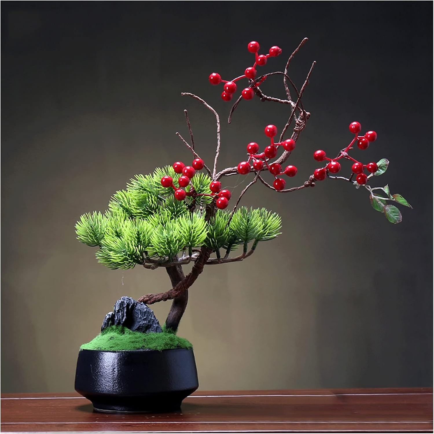 18 Inch Artificial Pine Bonsai Tree for Home Decor