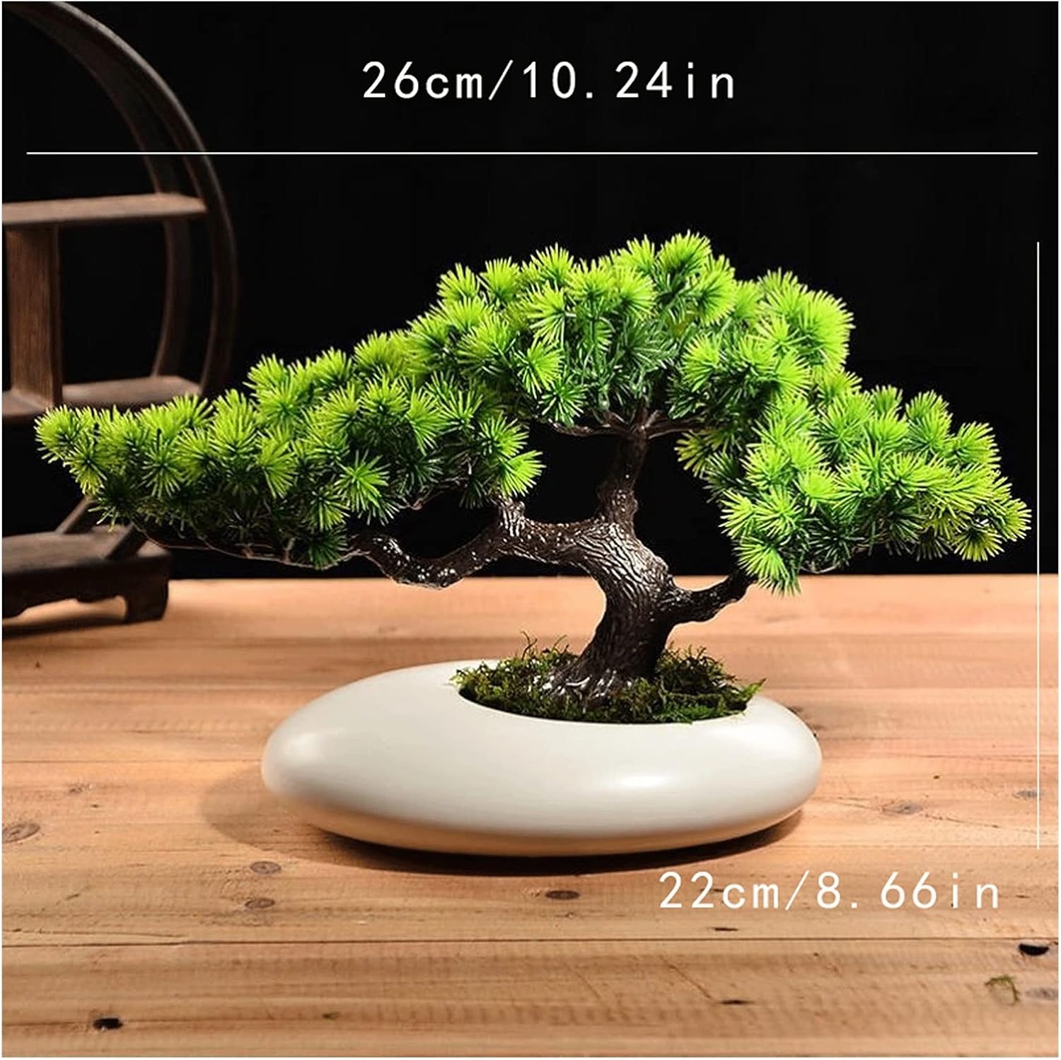Artificial Pine Bonsai Tree 8-Inch Indoor Decor