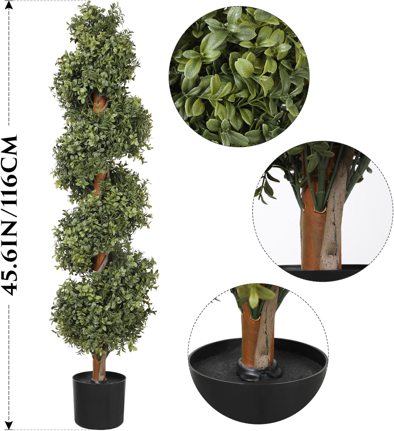 Hobyhoon Artificial Topiary Trees for Porch Garden Decor