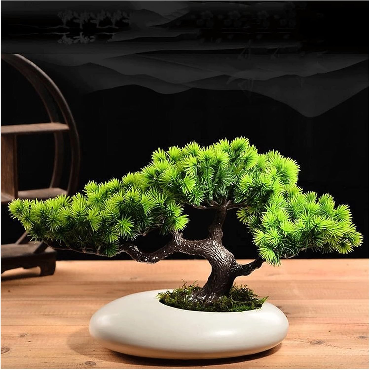 Artificial Pine Bonsai Tree 8-Inch Indoor Decor
