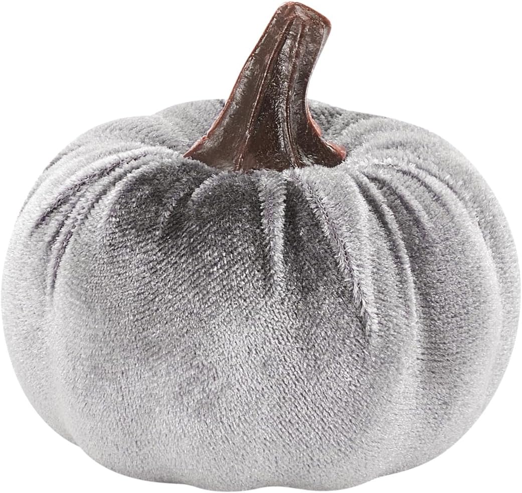 8PCS Velvet Pumpkins Artificial Decor for Halloween Thanksgiving