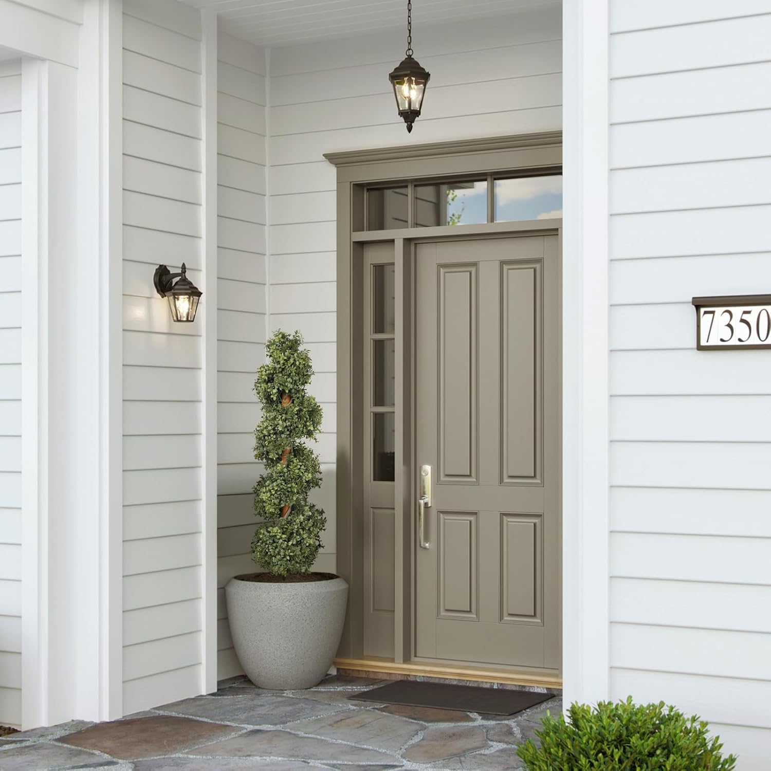 Hobyhoon Artificial Topiary Trees for Porch Garden Decor