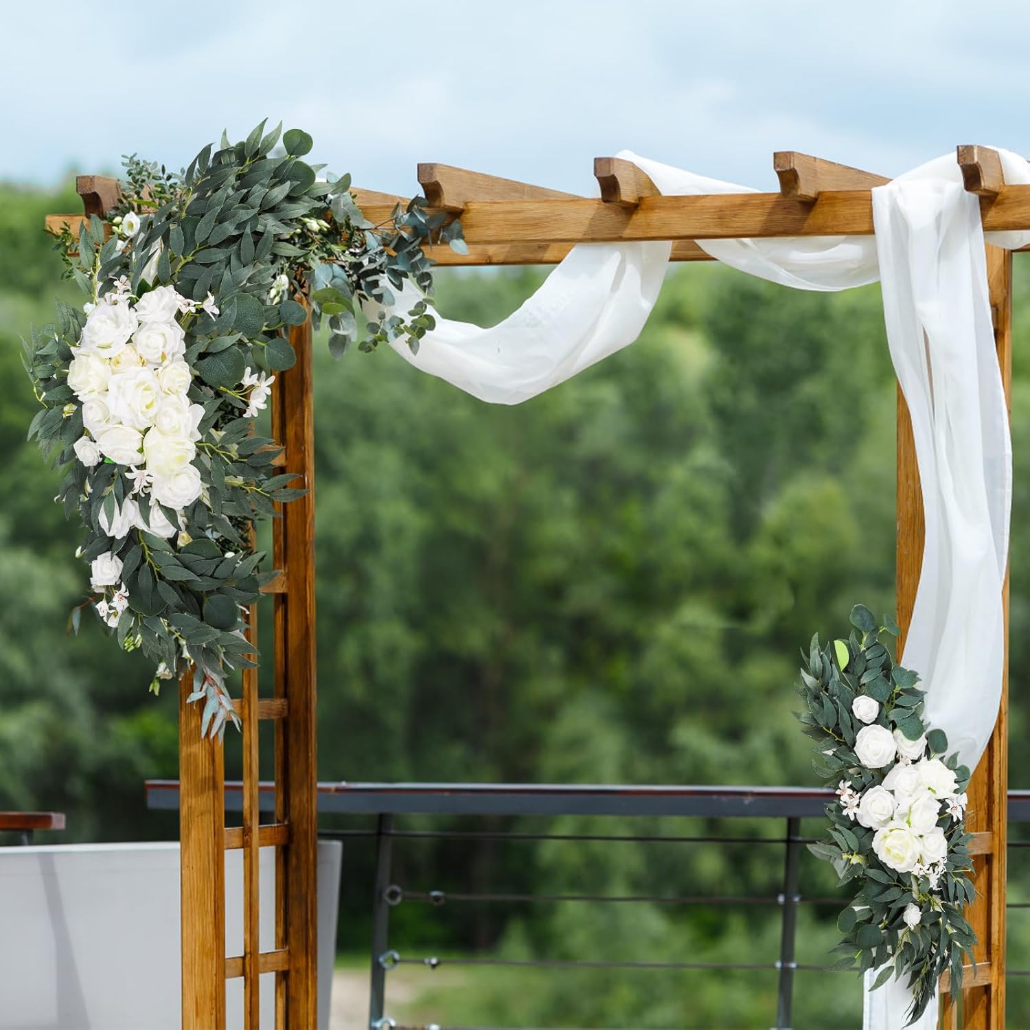 2 Pack Artificial Wedding Arch Flowers Set