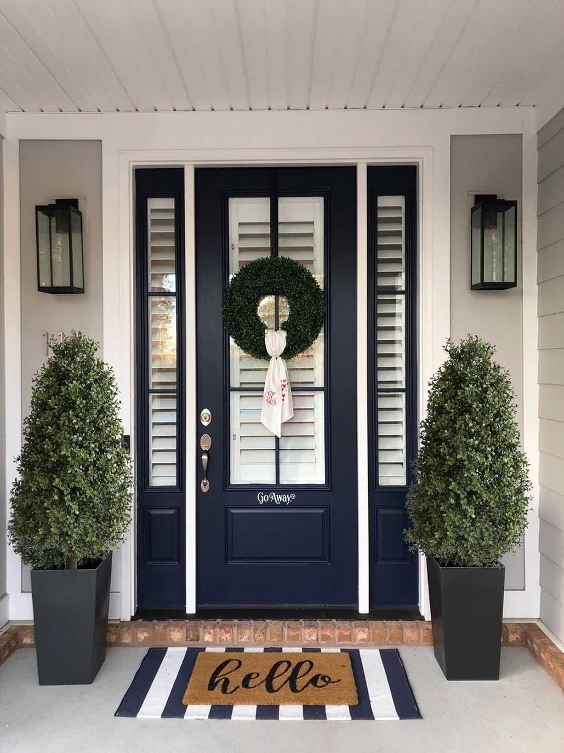 38in Artificial Boxwood Topiary Trees 2Pack