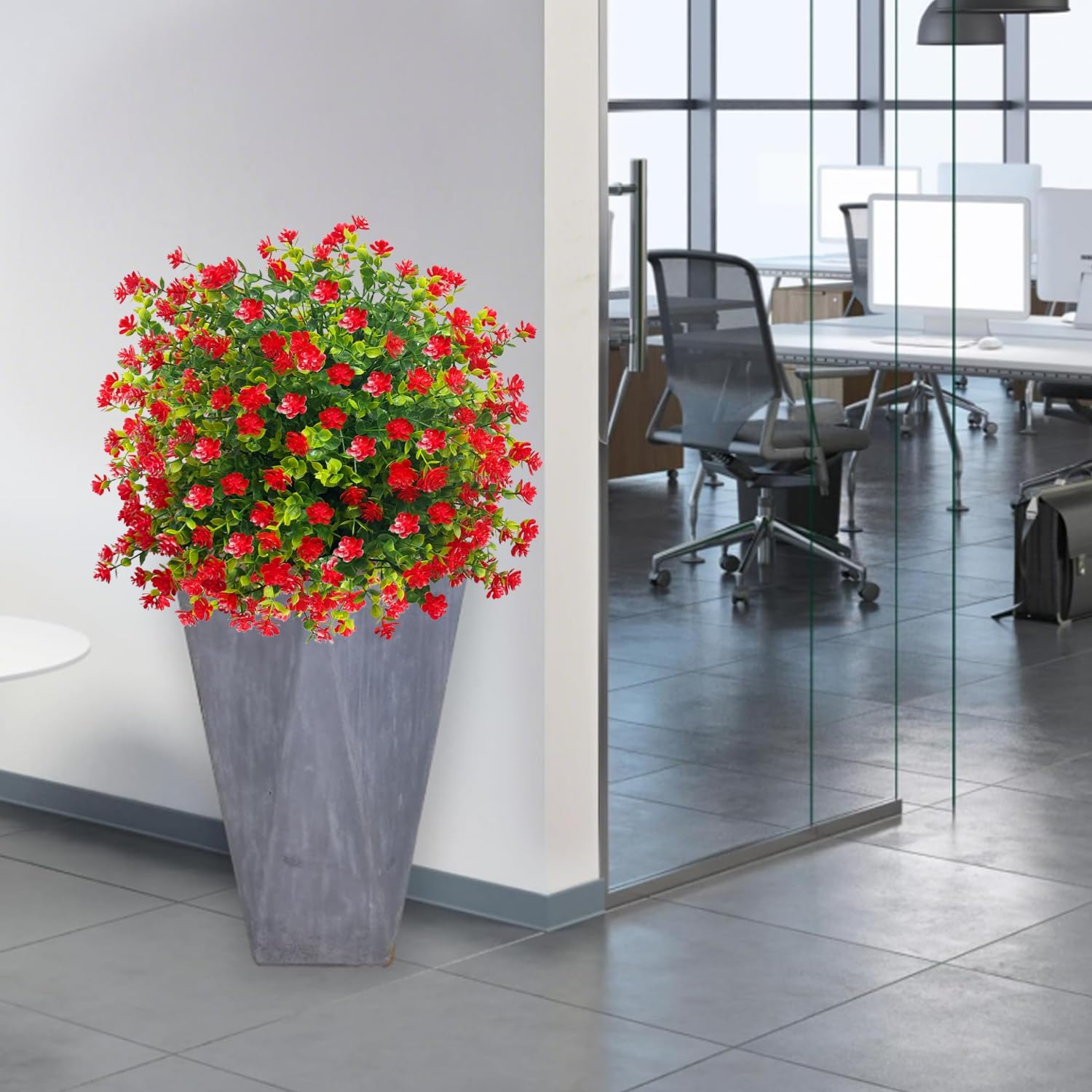 YUGYUM Artificial Topiary Boxwood Rose Balls 23 Set of 2