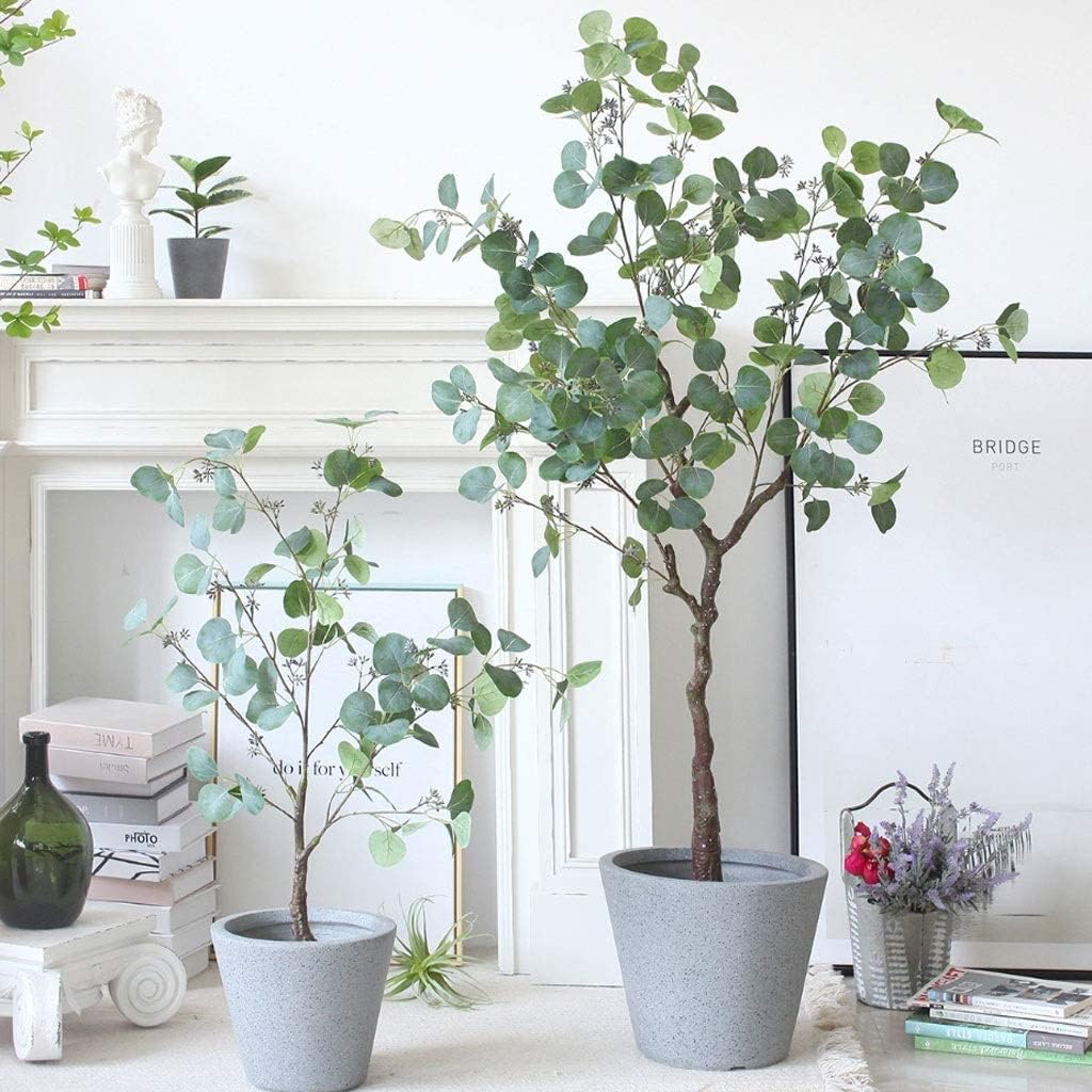 Eucalyptus Artificial Tree 90cm Plastic Pot Indoor Outdoor