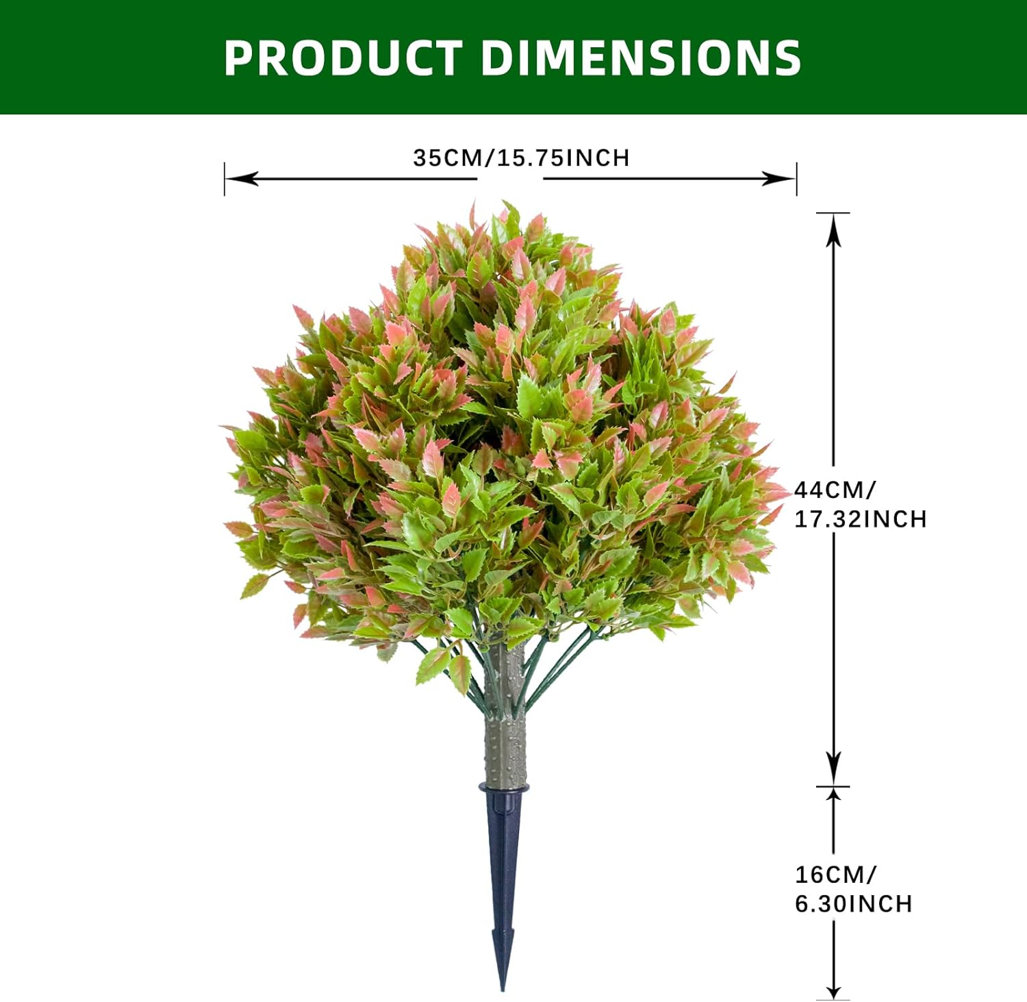 236 Inch Artificial Topiary Trees Set of 2 with Ground Spike