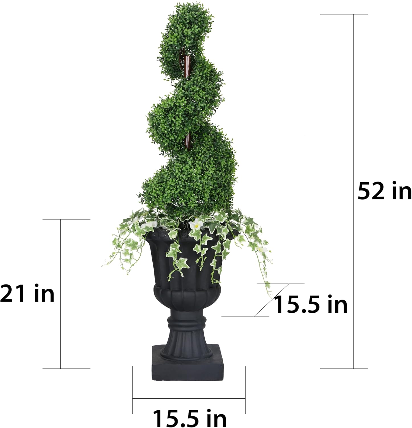 Puleo International 52 Inch Boxwood Topiary Artificial Tree