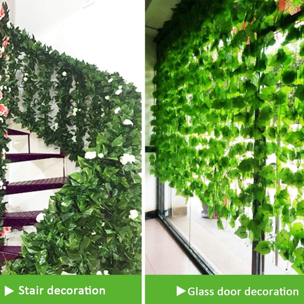 Aeojoor Artificial Ivy Vine Leaves Garland Decor