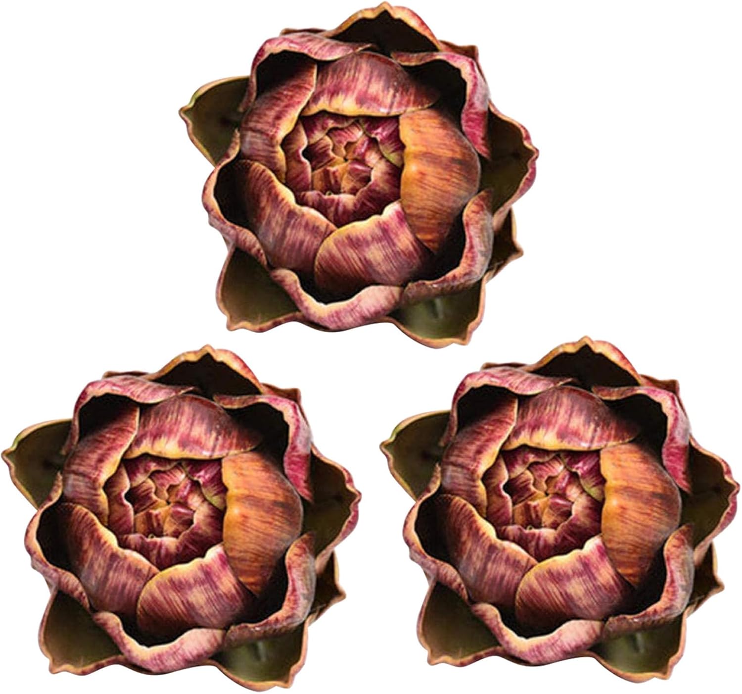 DKALIO Artificial Artichoke Decoration Purple Small 3 pcs