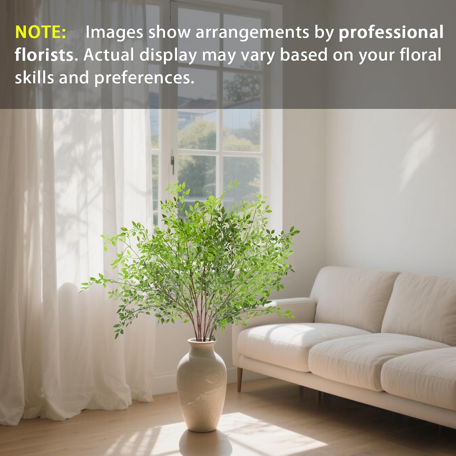 3PCS Artificial Nandina Stems for Vase Decor 433 Inch