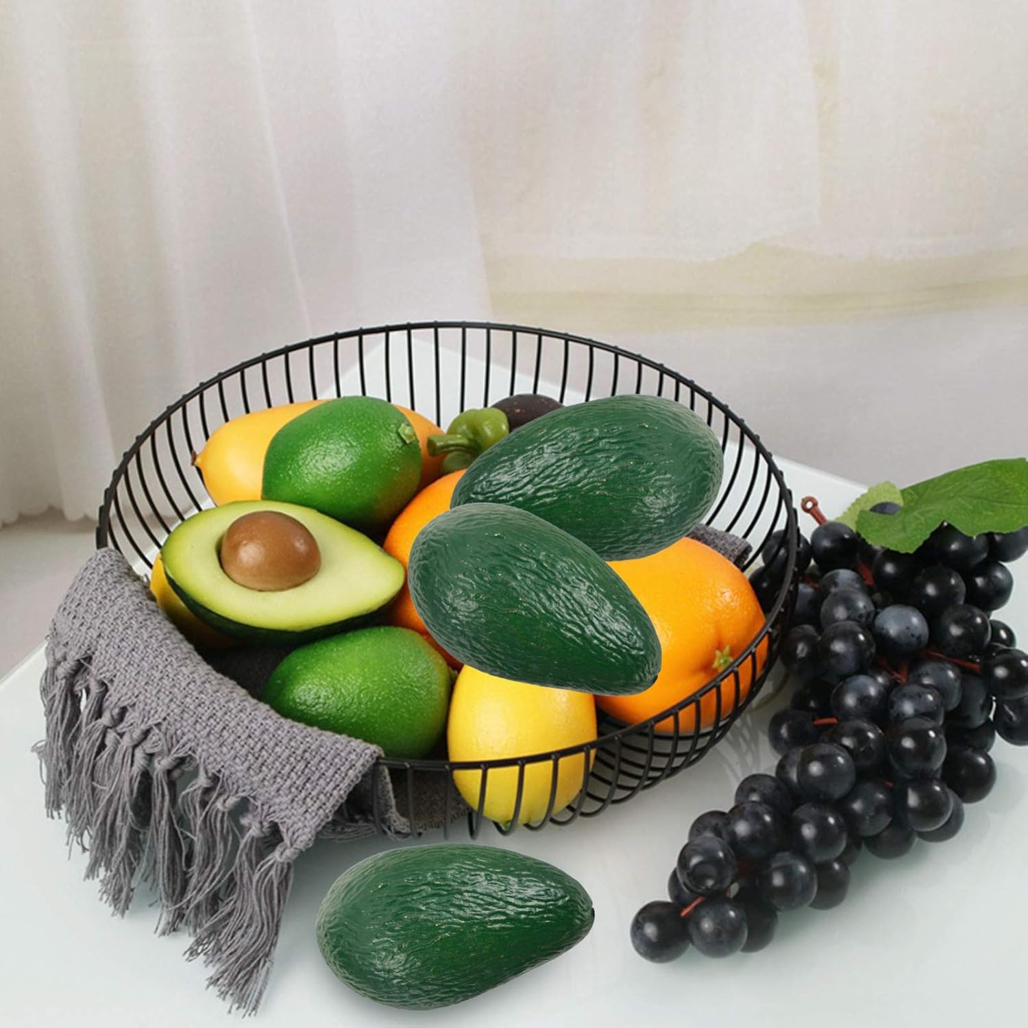 FOMIYES Plastic Artificial Avocado Set of 6