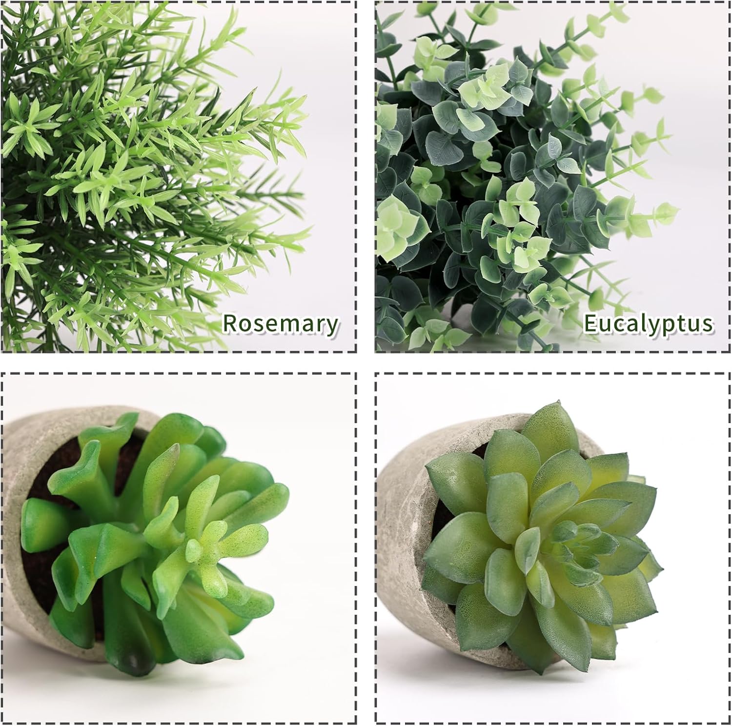 CEWOR 4 Pack Artificial Hanging Plants for Home Decor