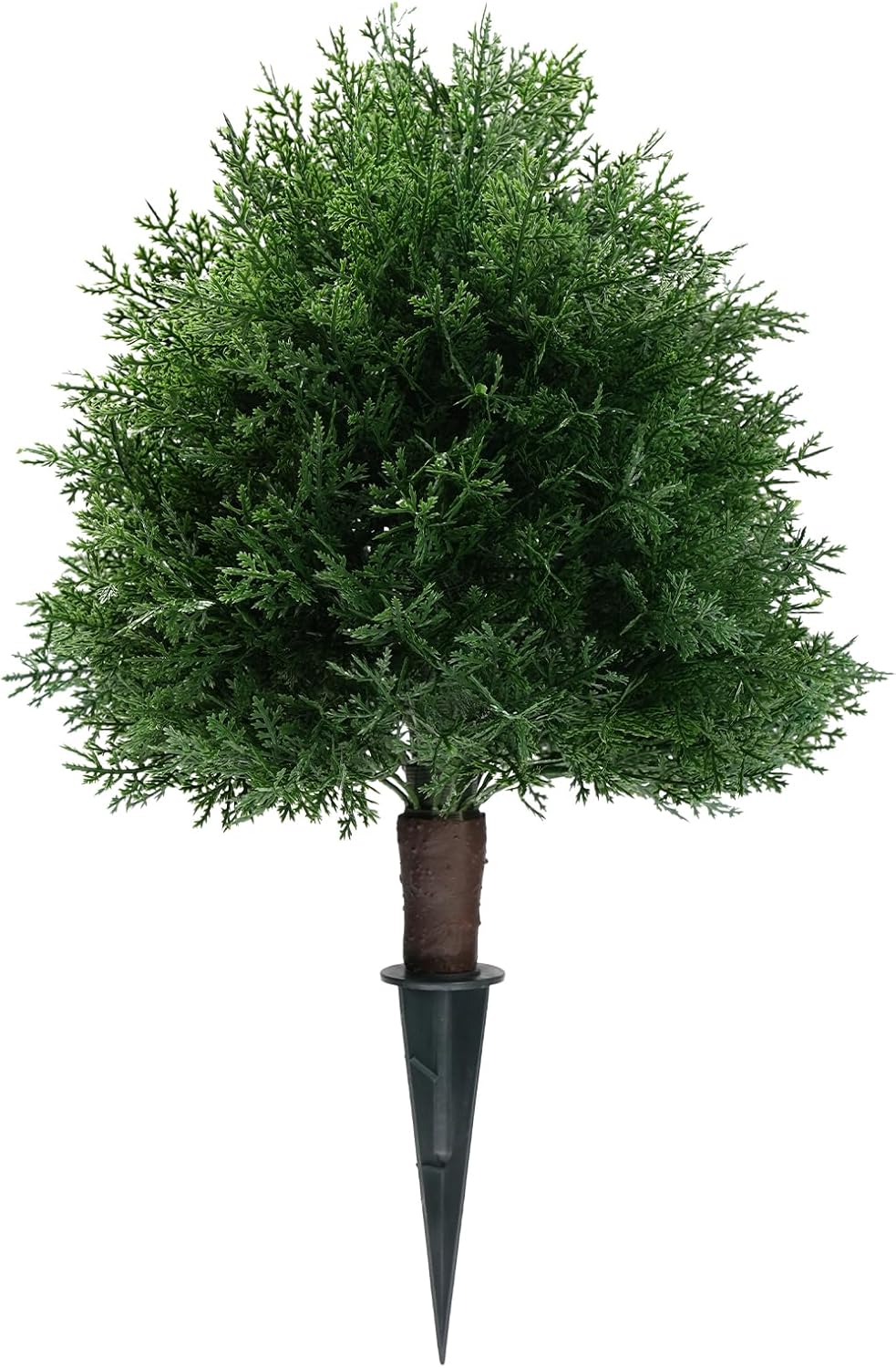 Howngyesimu Artificial Cedar Topiary Ball Trees 20 Inch UV Resistant