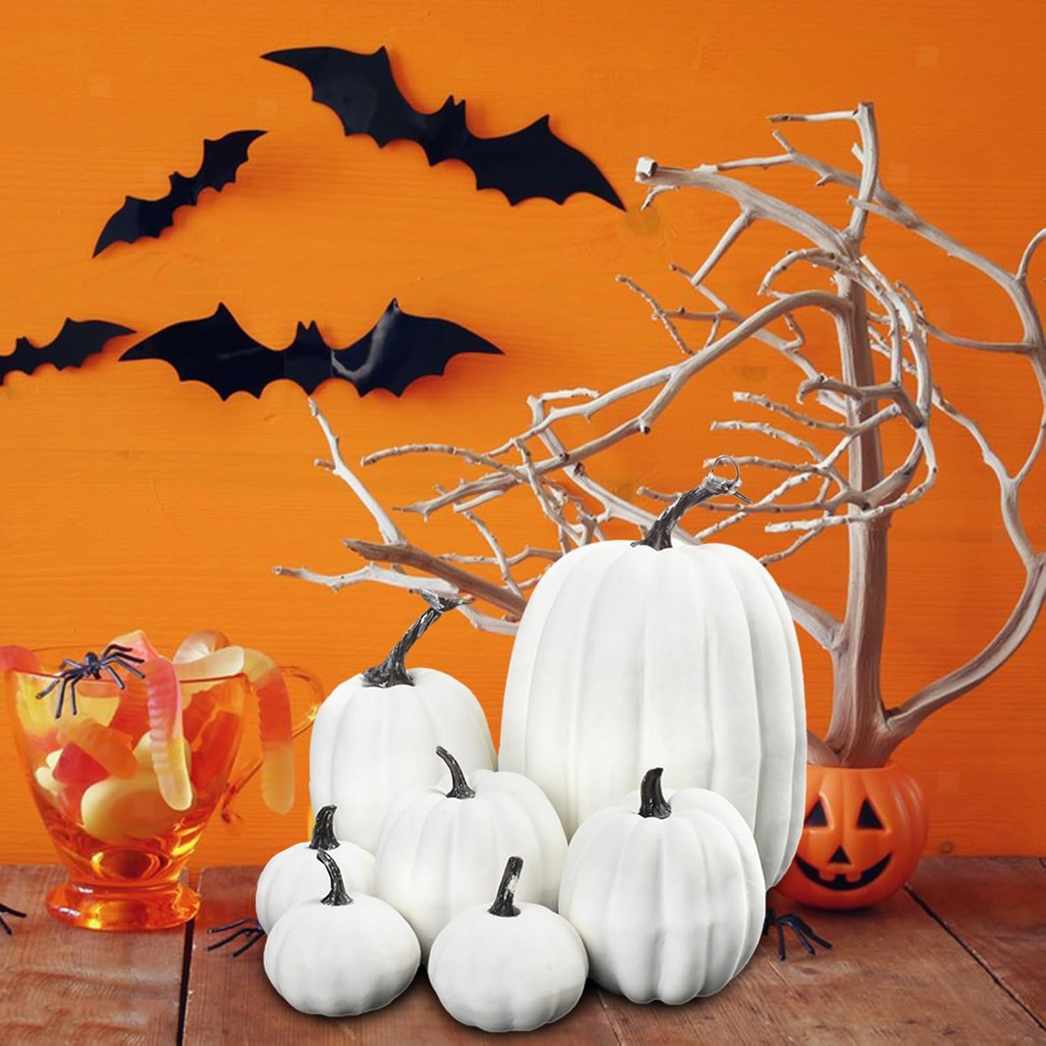 7pcs Fall Decor Pumpkins Artificial Autumn Decorations